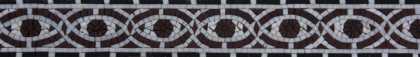 BD223 Brown and white eye design border Mosaic