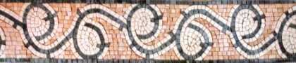 BD250 decorative salmon pink border Mosaic