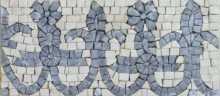 BD266 Light grey fleur de lys border Mosaic