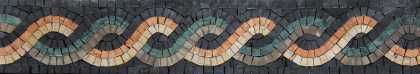 Twisted Colorful Rope Border Mosaic