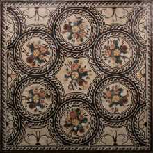 CR1226 Floral Masterpiece Rug Decor Art Mosaic
