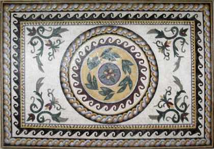 CR39 Decorative roman leaves & flowers carpet Mosaic