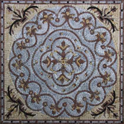 GEO2115 Simple Floarl Arabian Vines Mosaic