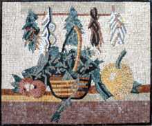 Kitchen Fruits Still Life Backsplash Mosaic