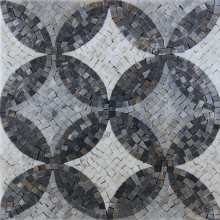 Greyscale Circles Mosaic Wall or Floor Tile