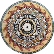 MD354 Earth colors circular waves design Mosaic