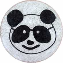 MD384 Panda Head Medallion Mosaic