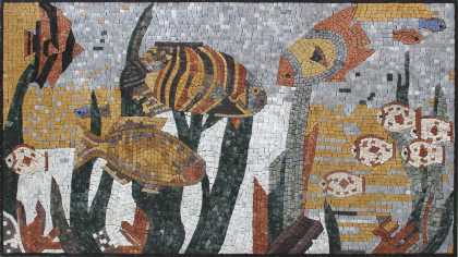 Aquarium Mural Mosaic Backsplash Tile