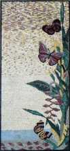 Butterflies Vertical Mural Mosaic Art