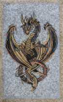 Dragon Wall Art Vertical Mosaic Mural