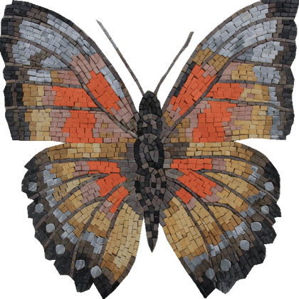 Beautiful Vibrant Shades Butterfly Mosaic