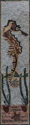 Sea Horse Mosaic Portrait Wall Art