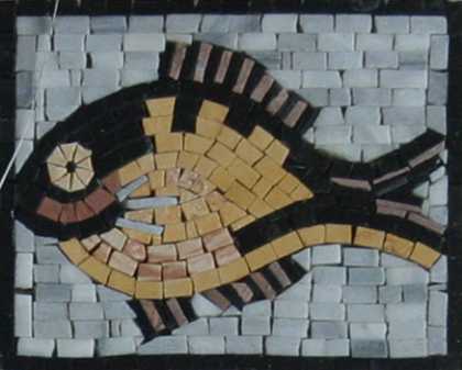 Small Tile Inlay Fish Mosaic