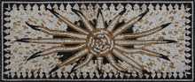 Sun Mosaic Wall or Floor Decorative Tile