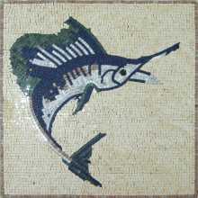 Swordfish Mosaic Square Marble Tile